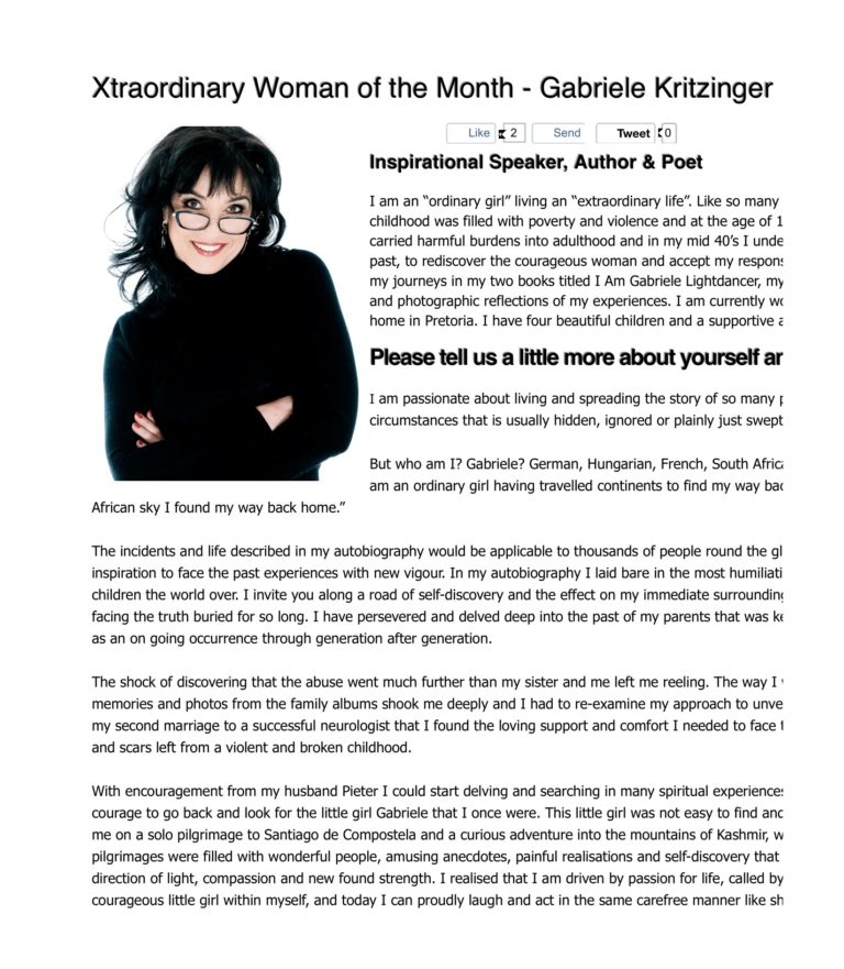 Xtraordinary Woman of the Month - Gabriele Kritzinger-1